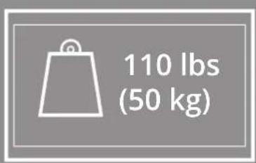 110 lbs (50 kg)