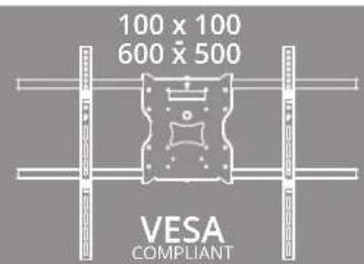 100 x 100 600 x 500 VESA COMPLIANT