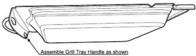 Assemble Grill Tray Handle as shown