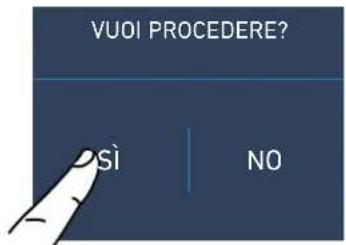 VUOI PROCEDERE? Sì | NO
