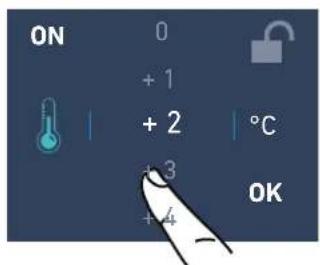 ON 0 + 1 + 2 °C + 3 + 4 OK