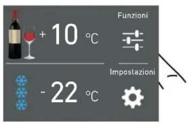 + 10 °C - 22 °C Funzioni Impostazioni