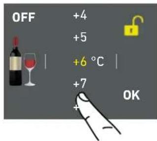 OFF +4 +5 +6 °C +7 OK