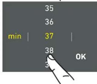 35 36 min | 37 | 38 3 OK