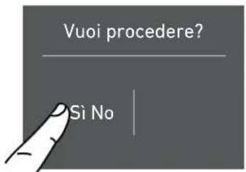 Vuoi procedere? Si No