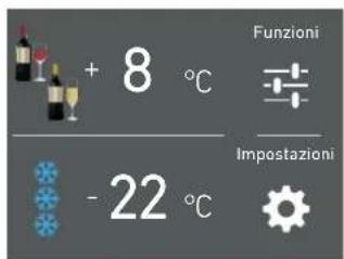 + 8 °C - 22 °C Funzioni Impostazioni