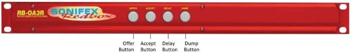 RB-OA3R SONIFEX RB-OA3R REMOTE SWITCH PANEL Offer ACCEPT DELAY DUMP Offer Button Accept Button Delay Button Dump Button