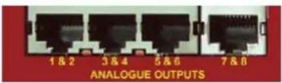 1 & 2 3 & 4 5 & 6 7 & 8 ANALOGUE OUTPUTS