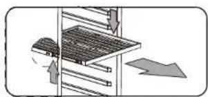 DELONGHI DEWC166S - Removing the roller shelves - 1