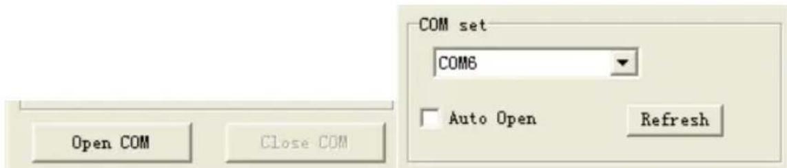 COM set COM6 Auto Open Refresh