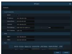 Network Local Connection DHSP IP Address: 161 158 049 183 Subset Mask: 200 200 200 Cataline: 161 158 049 183 P/C Address: 161 158 049 183 (7.1) P/C Code: 049 049 049 DNS DNS1: 161 158 049 183 DNS2: 161 158 049 183 For: Same Process Phone Test Sequence Test UPN Status Internet Status UPN Test Cancel
