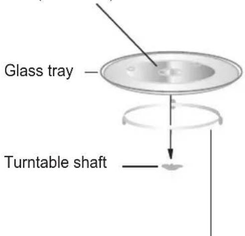 Glass tray Turntable shaft
