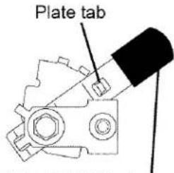 Plate tab
