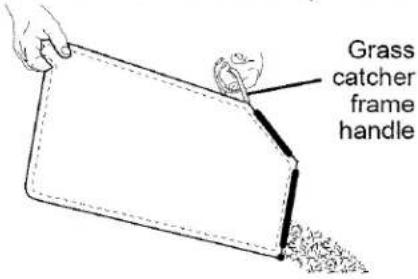 Grass catcher frame handle