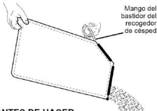 Mango del bastidor del recogedor de césped NTES DE HACER