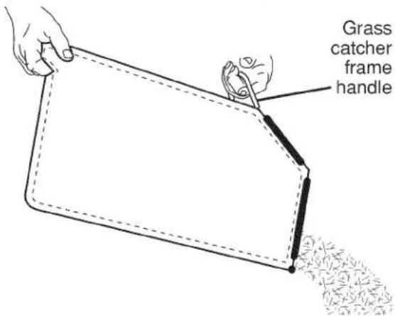 Grass catcher frame handle