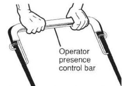 Operator presence control bar