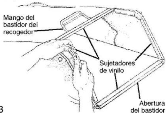 Mango del bastidor del recogedor Sujetadores de vinilo Abertura del bastidor