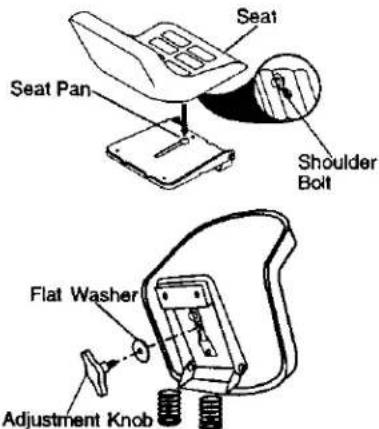 Seat Seat Pan Shoulder Bolt Flat Washer Adjustment Knob