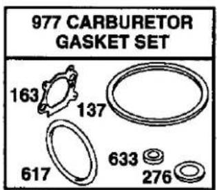 977 CARBURETOR GASKET SET 163 137 617 633 276