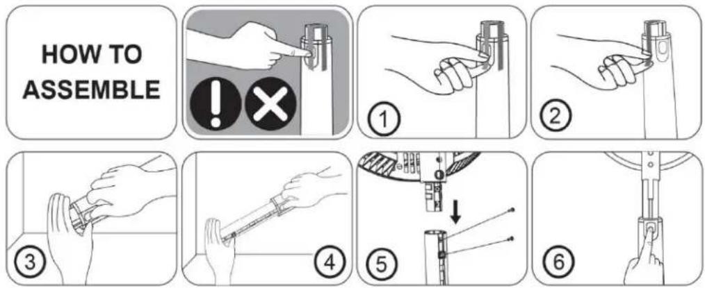 HOW TO ASSEMBLE ① ② ③ ④ ⑤ ⑥