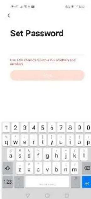 Set Password Use 6-20 characters with a mix of letters and numbers.
