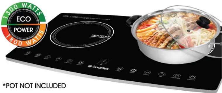 1300 WATTS ECO POWER 7600 WATTS INDUCTION *POT NOT INCLUDED