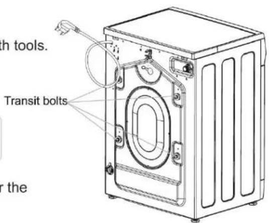 with tools. Transit bolts or the