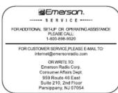 Emerson SmartSet CKSW5010 - IC Information - 1