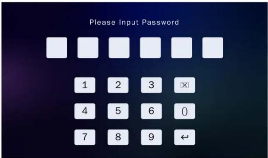 Please Input Password 1 2 3 4 5 6 0 7 8 9 ←