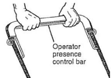 Operator presence control bar