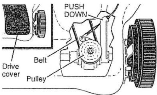 Drive cover Belt Pulley PUSH DOWN