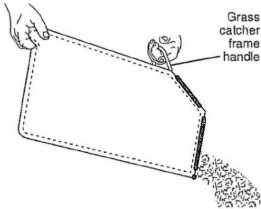 Grass catcher frame handle