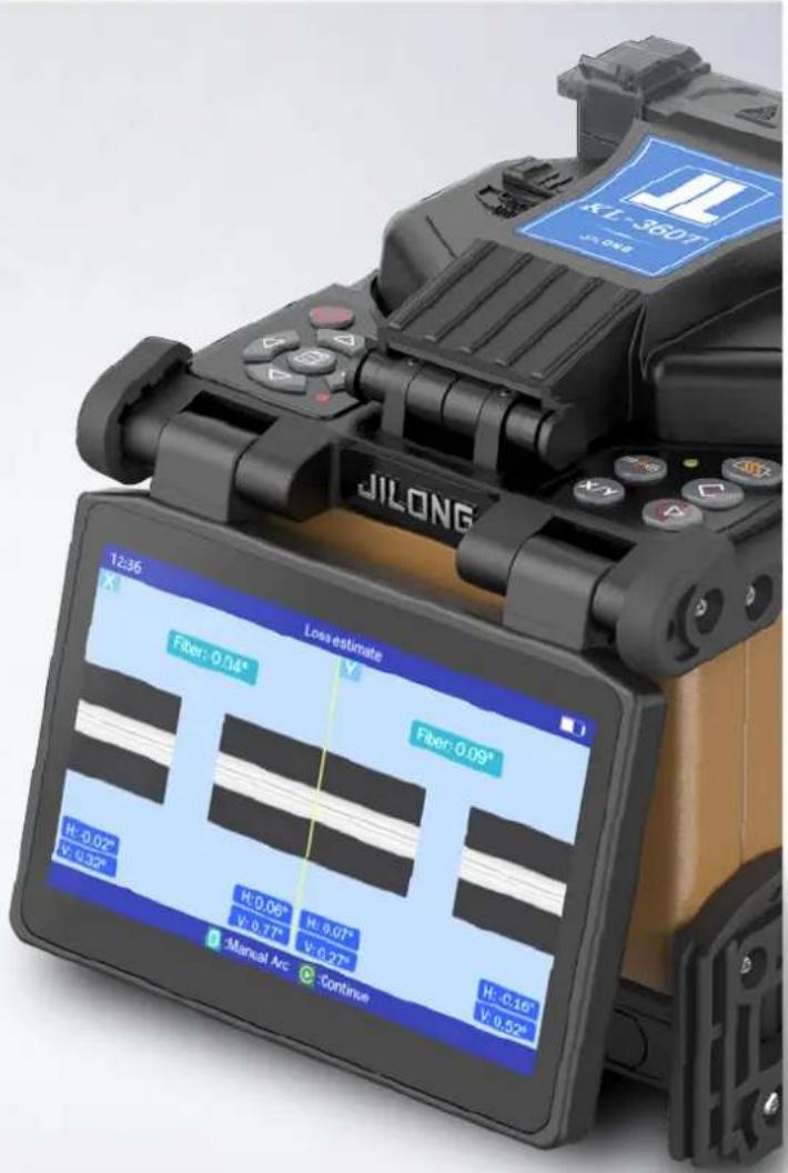 JILONG 12:36 Loss estimate Fiber: 0.04° Fiber: 0.09° H: 0.02° V: 0.32° H: 0.08° V: 0.77° H: 0.07° V: 0.27° Manual Arc Continue H: 0.16° V: 0.52°