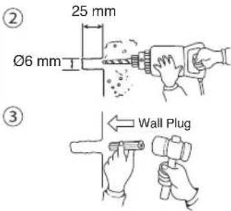 25 mm Ø6 mm Wall Plug