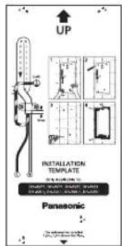 UP INSTALLATION TEMPLATE ON A B C D E F G H I N T PANASONIC