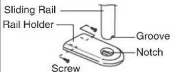 Sliding Rail Rail Holder Groove Notch Screw