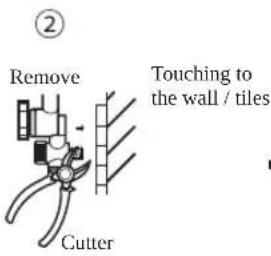 ② Remove Touching to the wall / tiles Cutter