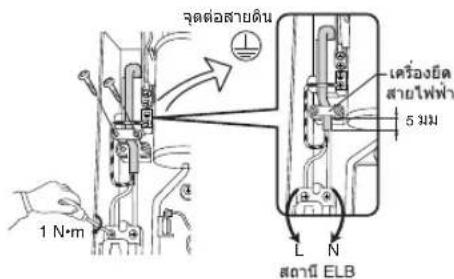 จุดต่อสายดิน 1 N·m เครื่องยืด สายไฟฟ้า 5 mm L N สถานี ELB