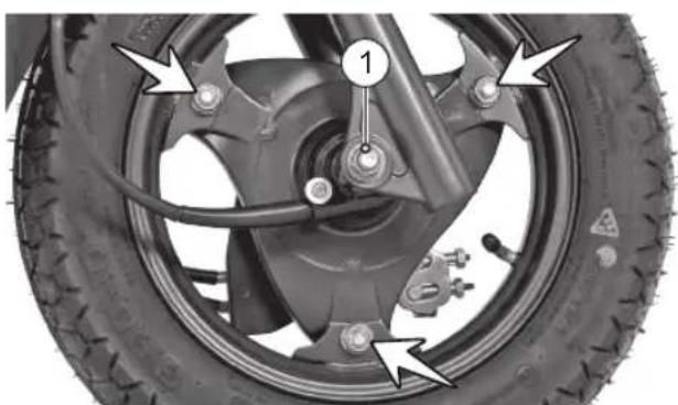 TVS Scooty Pep+ - FRONT WHEEL REMOVAL AND REASSEMBLY - 1