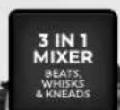Tower T12033 - LITRE 1000W STAND MIXER WITH DURAGLASS MIXING BOWL - 4