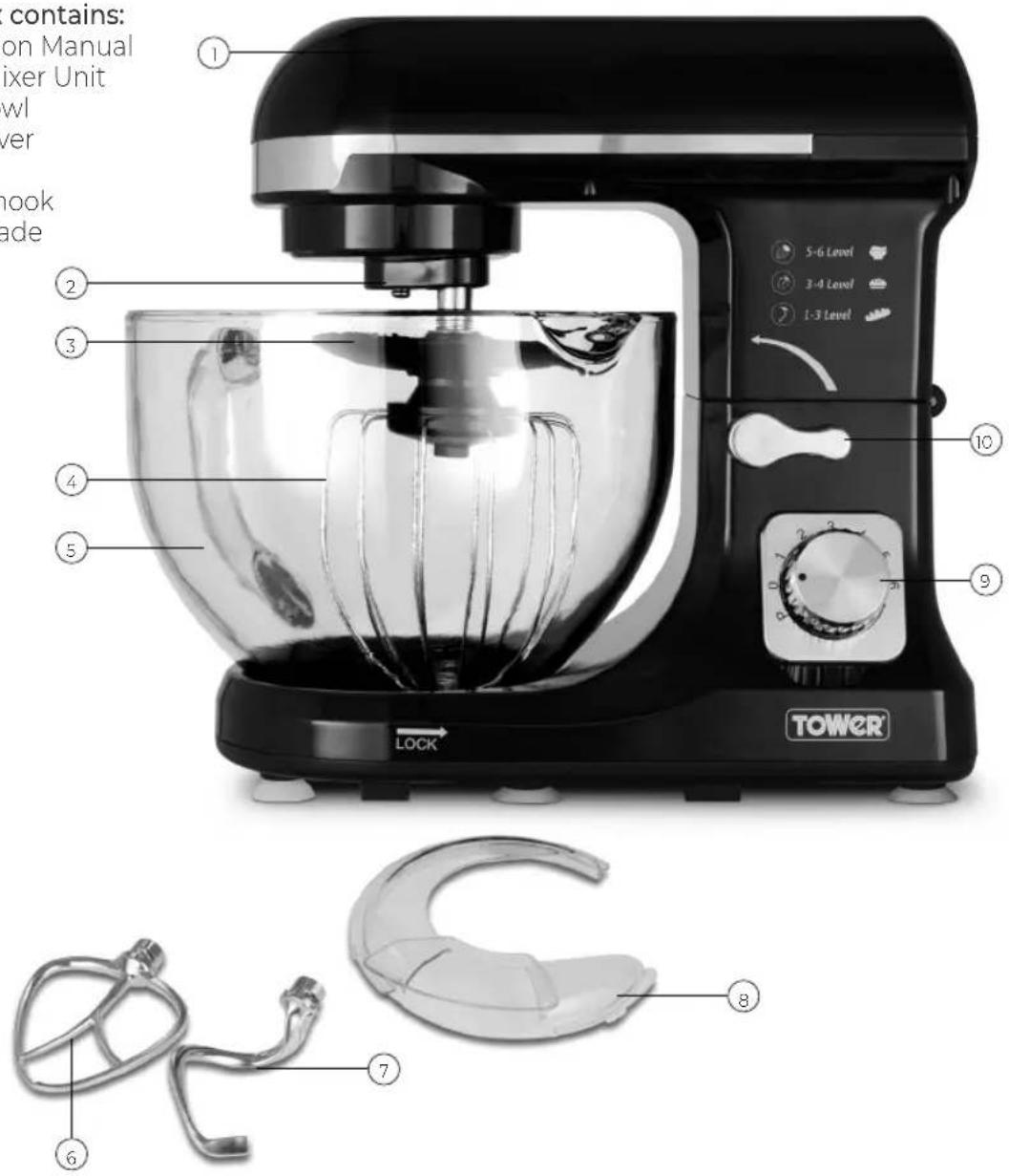 1 contains: on Manual ixer Unit wl ver hook made 2 3 4 5 6 TOWER LOCK 5-6 Level 3-4 Level 1-3 Level 9 10