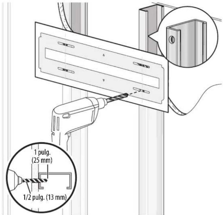 1 pulg. (25 mm) 1/2 pulg. (13 mm)