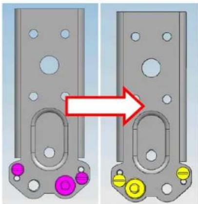 CANDY CCG2T718EX - Reversing the Door Swing - 13