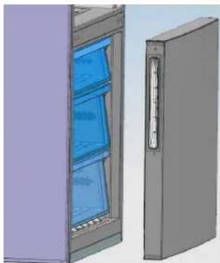 CANDY CCG2T718EX - Reversing the Door Swing - 8
