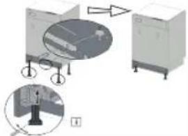 Diagram showing a kitchen appliance with labeled parts and a magnified view of the interior structure.