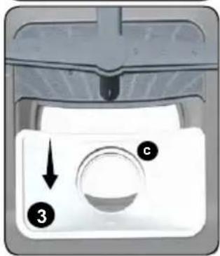 Diagram of a car air conditioner control panel with labeled buttons and directional arrow
