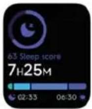 63 Sleep score 7H25M 02:33 06:30