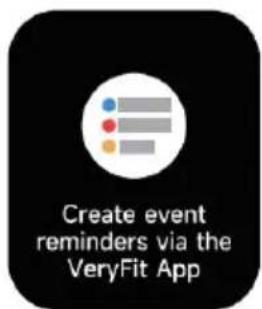 Create event reminders via the VeryFit App