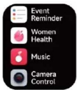 Event Reminder Women Health Music Camera Control